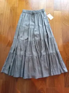 【未使用】23区　ブライトリネン ティアード スカート Sサイズ