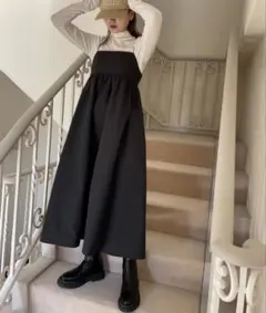 LOWRYSFARM スクエアギャザーキャミワンピース