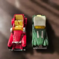 マジョレット クラシックカー 2台セット レッド グリーン フランス製