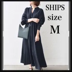 [新品] SHIPS ドルマンギャザースタンドカラーワンピースのサムネイル