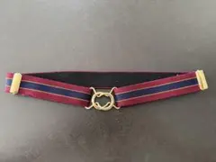 未使用品！ワインレッド ネイビー ストライプ ベルト