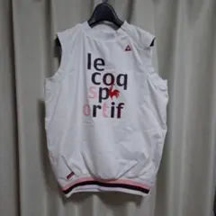 【 le coq sportif】 ベスト ゴルフウェア　白／Мサイズ