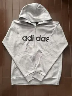 adidas アディダス グレー ジップアップパーカー メンズ Lサイズ