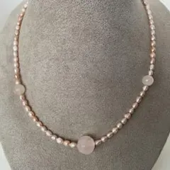 【淡水本真珠★天然石★パールネックレス★ハンドメイド★ファッション★ネックレス】