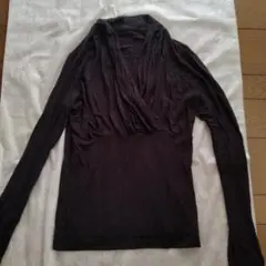ITOKiNOFUONブラック カシュクール長袖 トップス 38