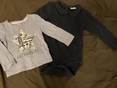 next襟付き長袖ロンパースgap長袖トップスセット売り