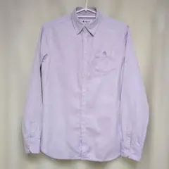 COMME CA ANGEL☆薄紫 長袖シャツ 160☆胸ポケット刺繍付き