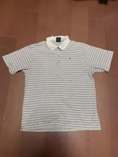 adidas ボーダー　ポロシャツ