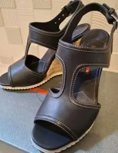 新品　PRADA ブラックレザー サンダル エスパドリーユ
