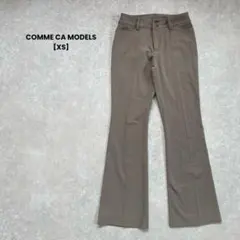 a1624＊COMME CA MODELS フレアパンツ　カーキベージュ【XS】