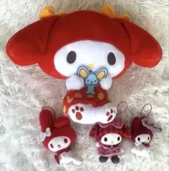 マイメロディー約30㎝位のぬいぐるみとマイメロディーストラップ3点