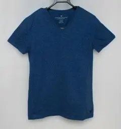 アメリカンイーグル 半袖Tシャツ 半袖シャツ Sサイズ ブルー Vネック