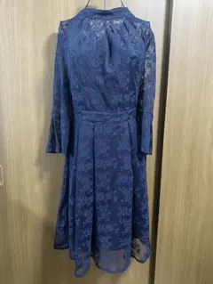 RUIRUE BOUTIQUEネイビー レース パーティードレス3L大きいサイズ