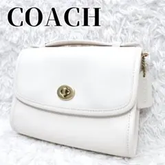 美品　COACH Mini Hand Bag Turnlock Leather