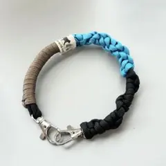 パラコードスマホストラップ　ターコイズ