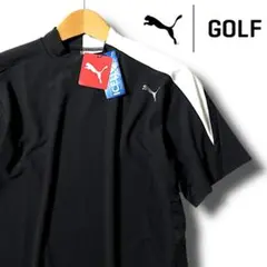 新品 プーマ ゴルフ 定価1.2万 吸汗速乾 モックネック 半袖シャツ L 黒