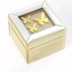 ゴールド 2段構造 アクセサリーケース　ジュエリー　ボックス