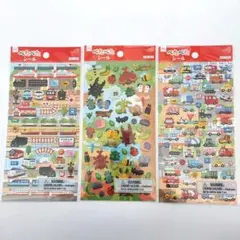 期間限定値下げ中 ぺたぺたシール3枚セット 【電車/昆虫/車】