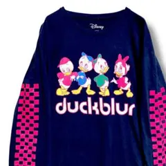 FAAT キャラ Tシャツ 長袖 ロンT ネイビー ドナルドダック ディズニー