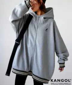 アンティカ antique / KANGOL グレー フード付きパーカーのサムネイル