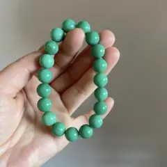天然無処理　クリソプレーズ 　ブレスレット 10.7mm