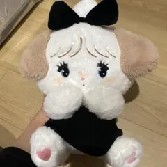 mikko BLACK RIBBON BIGぬいぐるみ　スフレ