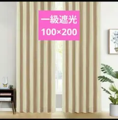 1級遮光カーテン ドレープカーテン 2枚組 幅100×丈200㎝ 断熱防寒防音