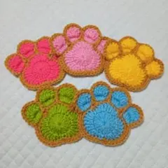 肉球モチーフ5枚(ベージュ)