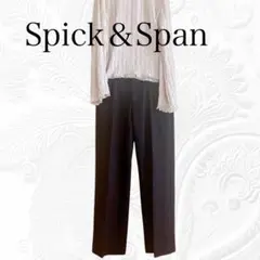 【スピックアンドスパン 】ネイビー　ストレートパンツ スラックス 36 通勤