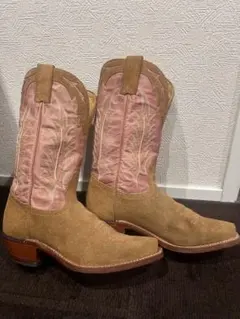 トニーラマ　Tony lama ウエスタンブーツ ベージュ ピンク 23.5cm