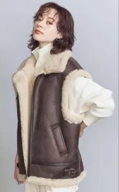 BEAUTY &YOUTH ボア B-3ビッグベスト