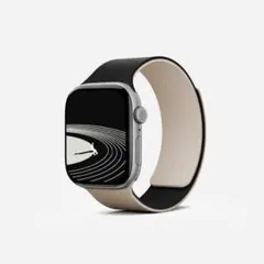 Apple Watch42mm レザー バンド ブラック/アイボリー