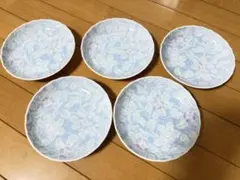 花柄 和皿 5枚セット 約16cm パステルカラー 小皿 取り皿 まとめ売り