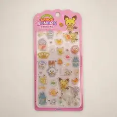 韓国限定 公式品 ポケモン ポケピース CANDY ボンボン シール ピンク