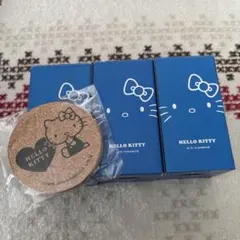 ハローキティ ガラスタンブラー 新品 3個セット コースター付き