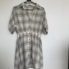 SUREVE チェック柄 半袖シャツワンピース