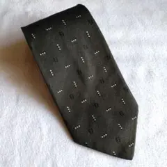 フェンディ FENDI ダークグレー パターン付き ネクタイ