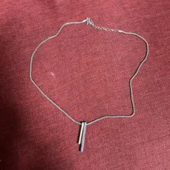 シルバー バータイプ ネックレス