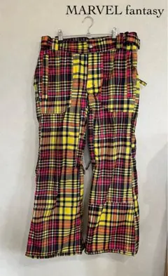 マーベルファンタジー＊スノボウェア スキー ボトム ワイド チェック