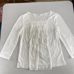 組曲　ホワイト フリル トップス サイズ