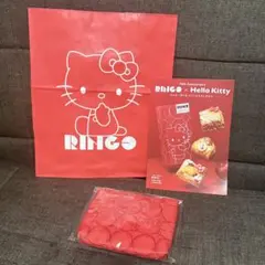 ハローキティ　RINGO コラボ　オリジナルキルティングポーチ　ショッパー付き