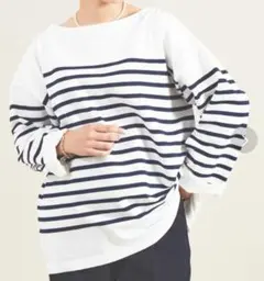 【定価:17,600円】ROUGE VIF ポートネックボーダーカットソー