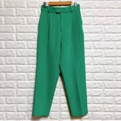 OPAQUE.CLIP 38/M 美脚 テーパード 無地 緑 通勤 春秋