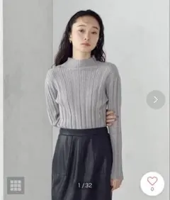 【新品】COMME CA ISM コムサイズム ハイネックリブニット 11号のサムネイル