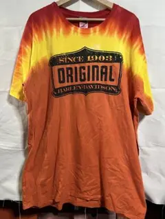 HarleyDavidson Tie Dye Tシャツ ファイヤーパターン XL