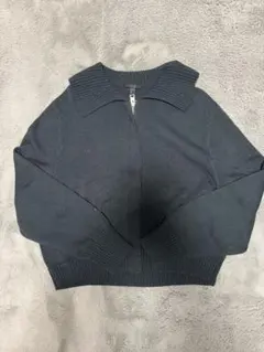 COS ジップアップ ニット セーター ブラックのサムネイル