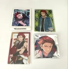 あんさんぶるスターズ あんスタ 鬼龍紅郎 缶バッジカード 4個セット