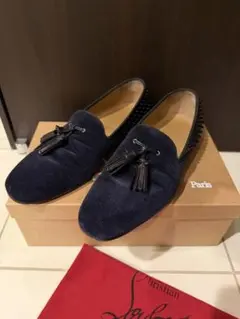 Christian Louboutin ネイビー ローファー　43