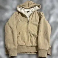 トミーヒルフィガー ボアパーカー ベージュ L