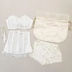 セモア ブライダルインナー3点 C70 64 巾着付